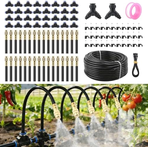 200FT Automatic Drip Irrigation Kits Garden Watering System 40 Nozzles