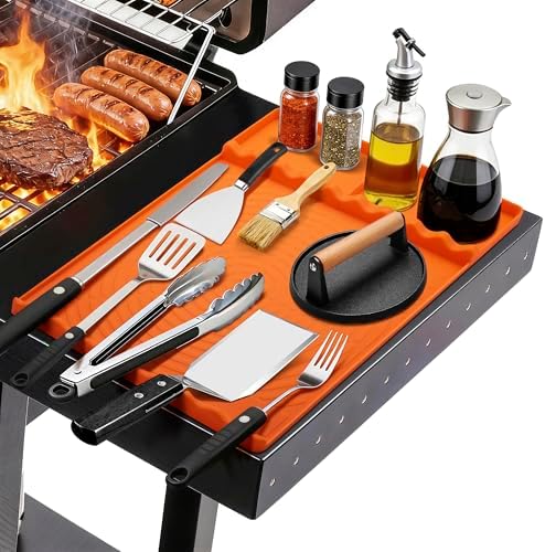 Silicone Grill Mat for Blackstone Griddle Accessories (Orange)