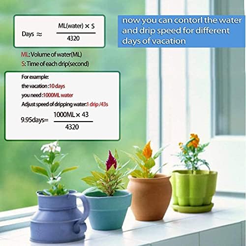 LABOTA 24 Pack Self Watering Spikes for Plant, Outdoor Automatic Plants Waterer, Insert Devices with Adjustable Vavle Switch for Garden Water Planter System Indoor & Outdoor