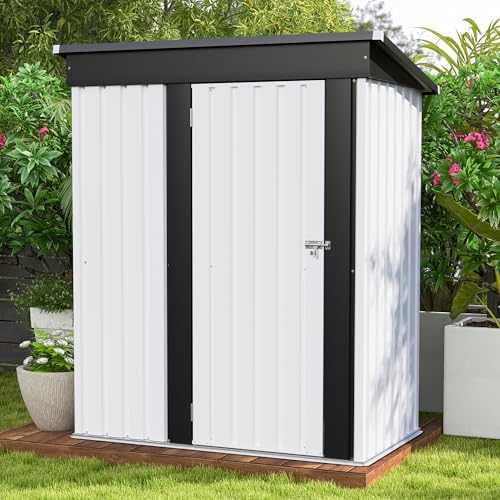 Patiowell 5x3 FT Outdoor Storage Shed, White