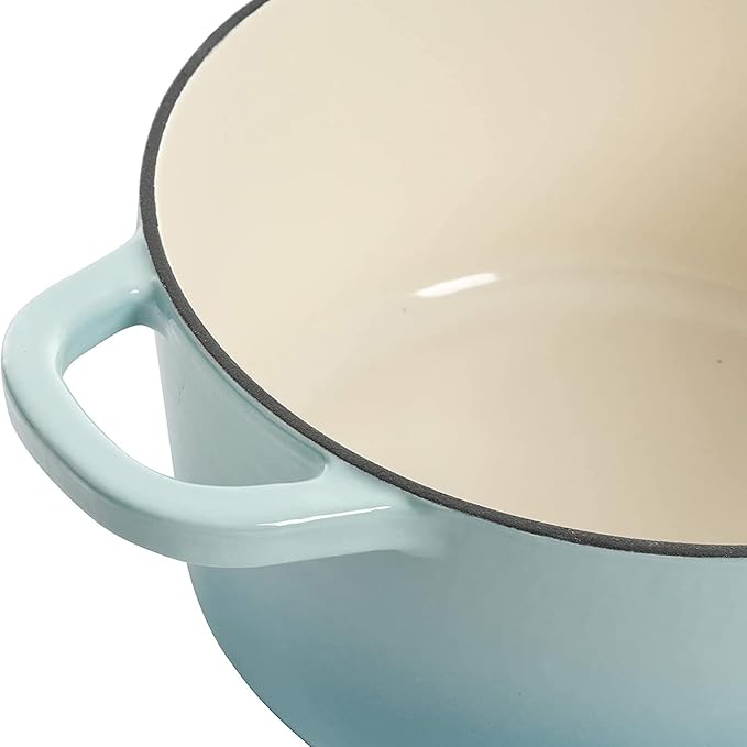 Crock-Pot Artisan Round Enameled Cast Iron Dutch Oven, 7-Quart, Aqua