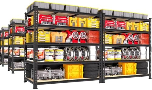 PrimeZone 3250 LBS Heavy Duty Garage Storage Shelves Adjustable Shelf, 6PCS