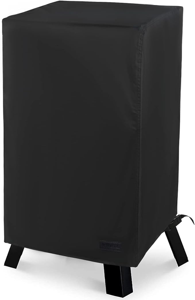 NetttyPro Electric Smoker Cover for Outside Masterbuilt Smoker 40 inch, Outdoor Waterproof Heavy Duty Square Vertical Small Grill Cover, Black