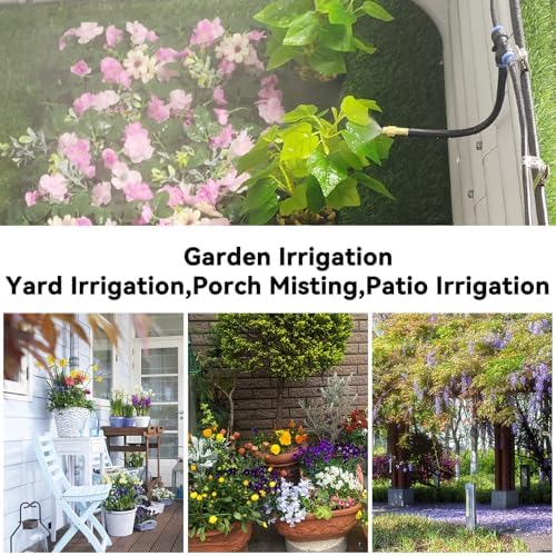 98.4Ft Drip Irrigation Kit System, 360° Bendable Garden Irrigation System