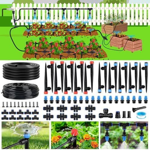240FT Drip Irrigation System Kit, Automatic Garden Watering System