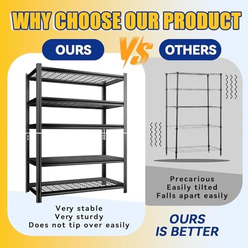 Garage Shelving, Heavy Duty Storage Shelves, Adjustable Boltless Units