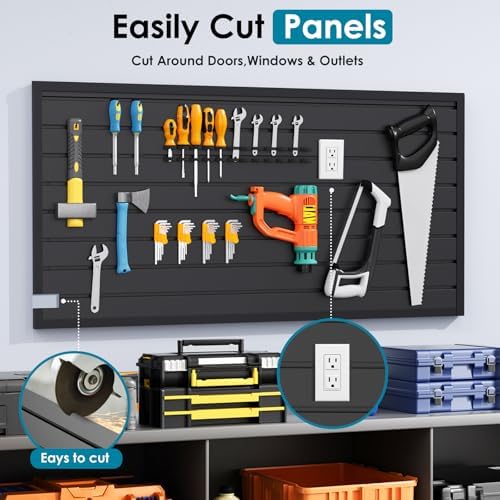 Brakki Slat Wall Paneling 2x4 Ft, Slatwall Garage Organizer Storage System