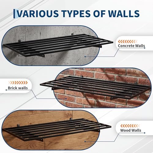 Heavy Duty Garage Wall Shelving 4-Pack,22.8"X46" Includes Gloves