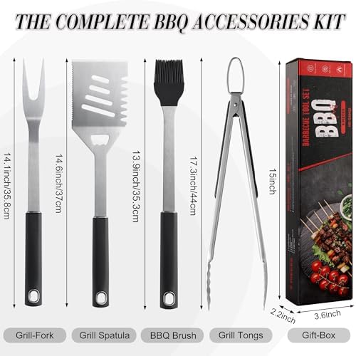 Griddle Accessories Kit - Heavy Duty Grill Tools Set, Grilling Accessories