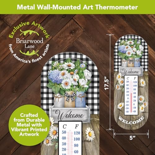 Briarwood Lane Spring Thermometer 17x6 Crated Mason Jars for Spring Thermometer