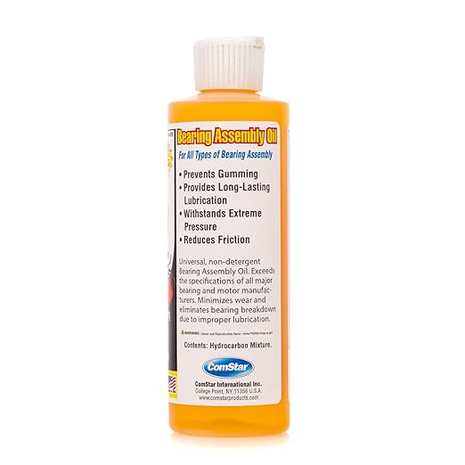 ComStar Bearing Assembly Lube Oil, SAE 20 Weight, Prevents Gumming, Protects Against Rust and Wear, Provides Long-Lasting Lubrication, Withstands Extreme Pressure, 8 Oz (45-525)