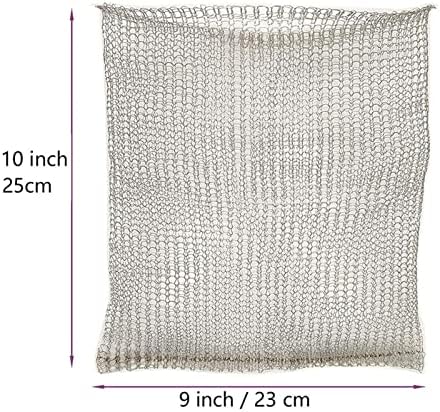 Keebgyy Metal Mesh Bag, Gophers Resistant Stainless Steel Mesh, Stainless Steel Wire Mesh Vole Mesh Metal Mesh Bag, Flowers Rodent Proof Wire Baskets for Plants, Planter for Garden Lawn(#2)