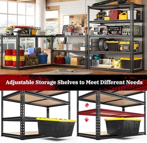 REIBII 40" W Storage Shelves Load 2500Lbs for Garage Pantry Closet Kitchen