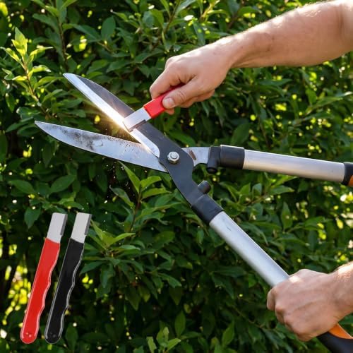 Garden Tool Pruning Shear Blade Sharpener, Metal Blade Rust Cleaning Tool