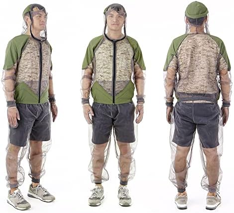Lixada Ultra-fine Mesh Summer Wear Fine Net Cover Outdoor Breathable Jacket Suit