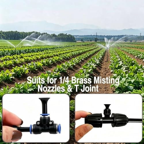 1/4 Inch Drip Irrigation System End Closure Parts, Quick Connect End Plugs Compatible with Tee Connectors, Water‑Saving Irrigation Accessories