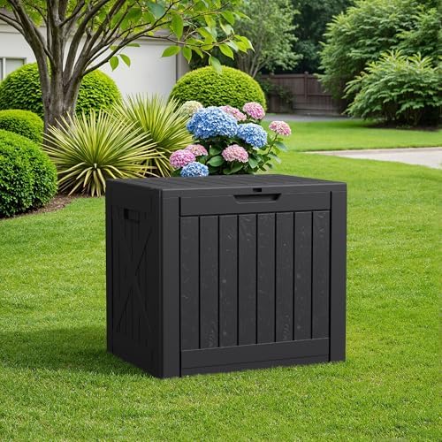 Flamaker Resin Deck Box 40 Gallon Waterproof Outdoor Storage Box