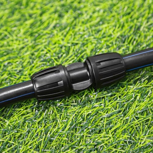 10 Pack 1/2 Inch Drip Irrigation Coupling Fittings (1/2" ID x 0.65" OD) - 1/2'' Drip Line Anti-Drop Barbed Lock Nut Coupler Connectors for 1/2 Inch Drip Irrigation Tubing Irrigation System