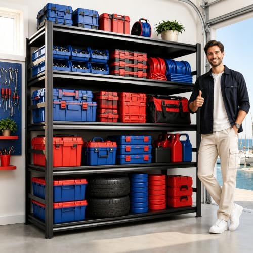 PRESTELION Garage Shelving 3000 LBS Adjustable Metal Storage Shelves