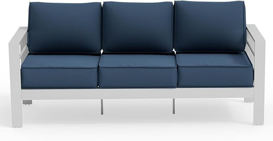 UDPATIO 3-Seat Patio Sofa Outdoor Aluminum Patio Furniture with 5" Thick Cushion and Waterproof Cover