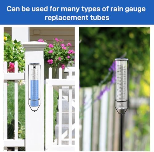 2 Pack Plastic Rain Gauge Replacement Tube