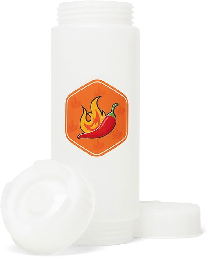 18oz Refillable FIFO Squeeze Bottle for Hot Sauce – BPA-Free No-Drip Condiment Dispenser with Twist Cap, Dishwasher Safe for Sriracha, Chili Garlic, Spicy Oil, Buffalo
