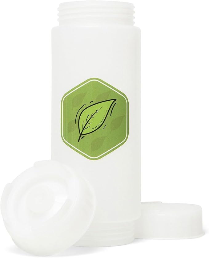 18oz Refillable FIFO Squeeze Bottle for Green Sauce – No-Drip BPA-Free Condiment Dispenser with White Cap, Dishwasher Safe for Pesto, Chimichurri, Green Goddess, Herb Dressings