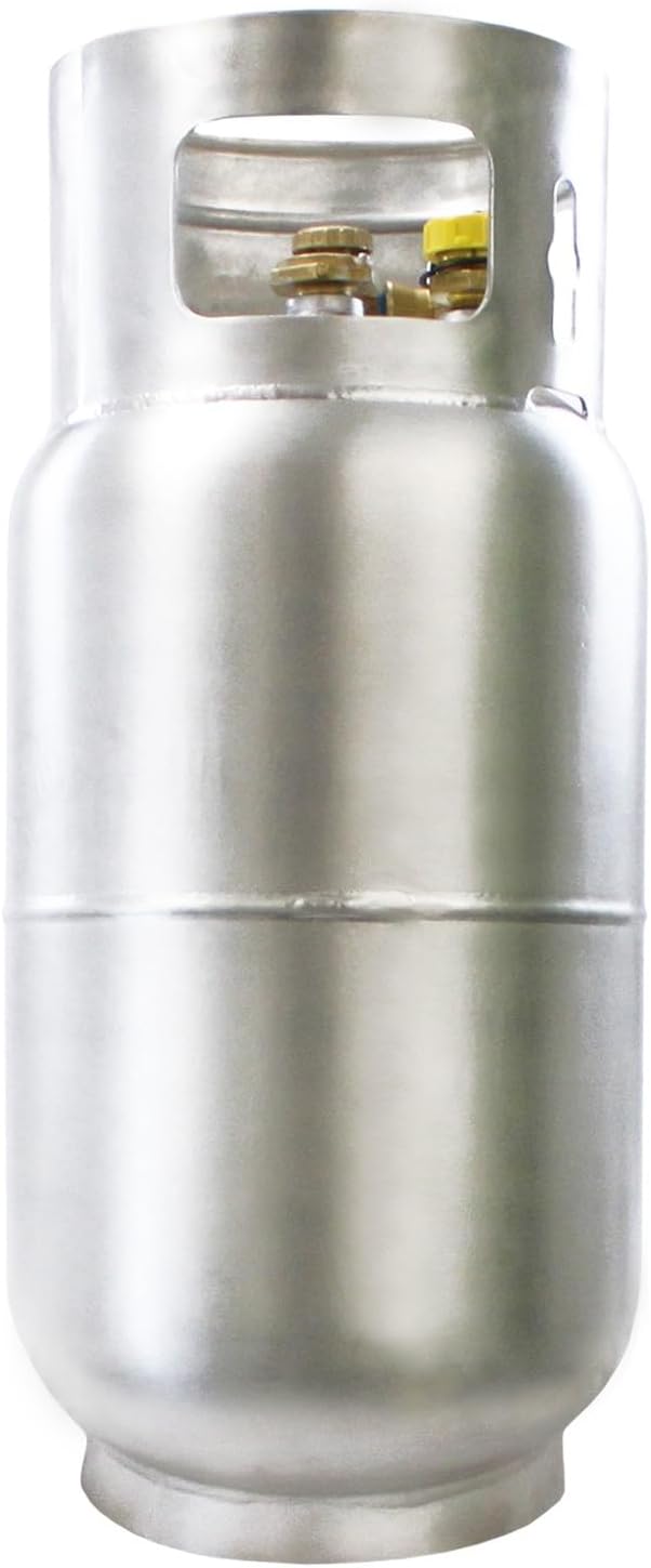 Flame King 33.5lb Aluminum Forklift Propane Tank with Gauge, DOT and TC Compliant, Lightweight, Rugged-Designed
