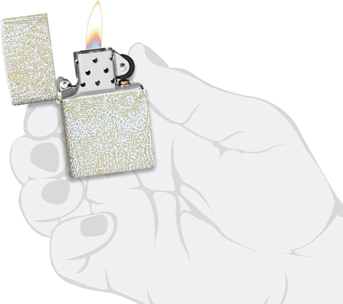 Zippo Tree of Life Woodgrain Design Glacier Pocket Lighter