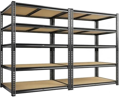 CypBed Garage Shelving Unit 35.6" W x 16" D x 72" H, 5 Tier,2pcs