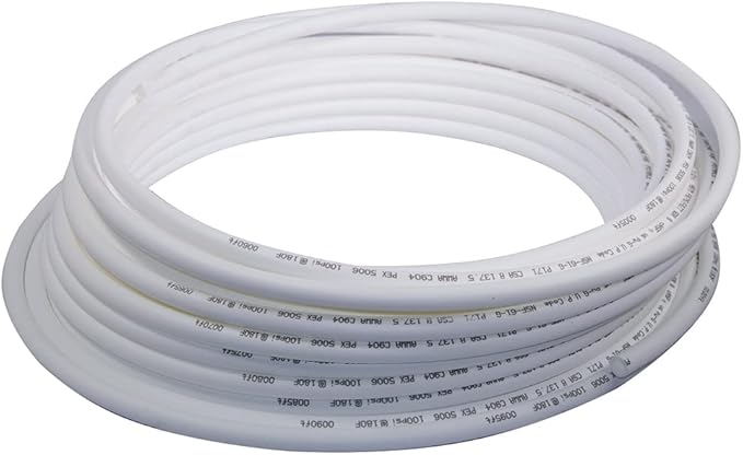 Pex-A Tubing 1/2 Inch x 500 Ft, Non-Barrier Pex Pipe for Potable Water, Flexible Water Tubing, White