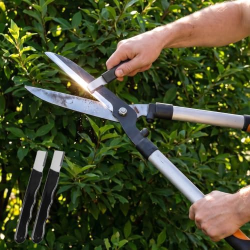 Garden Tool Pruning Shear Blade Sharpener, Metal Blade Rust Cleaning Tool