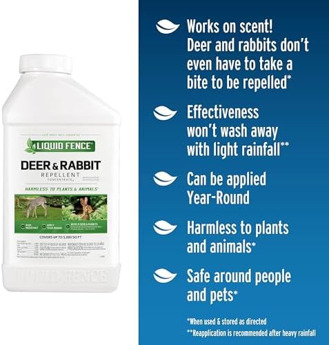 Liquid Fence Deer and Rabbit Repellent Concentrate, 32 Ounces