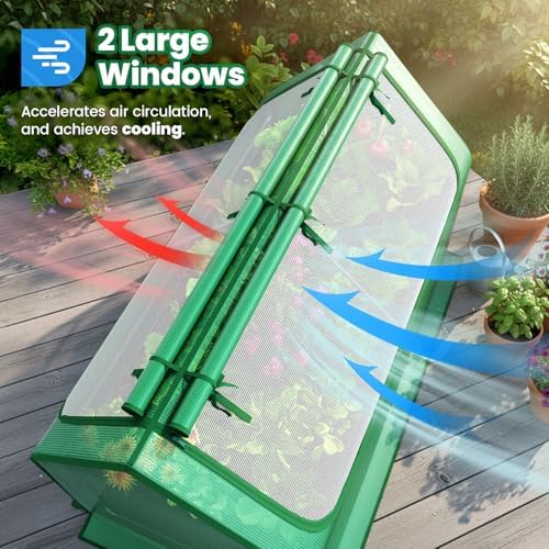 Quictent 6x3x1ft Galvanized Raised Garden Bed with Cover