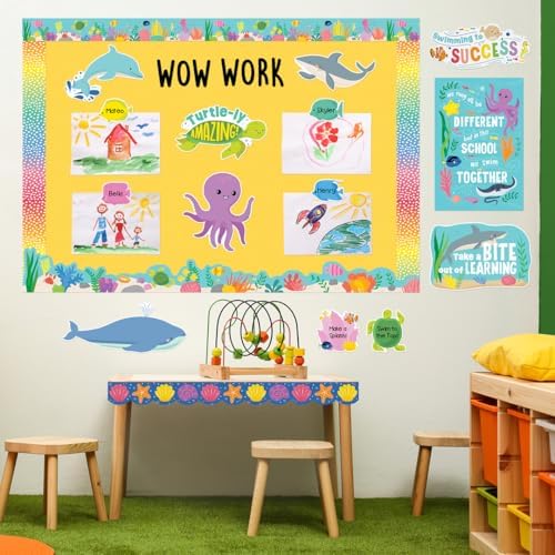CTP Sea Friends Under the Sea Bulletin Board Set - Classroom, Homeschool (#10991 Creative Teaching Press)