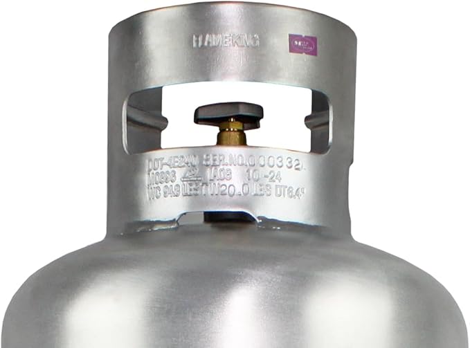 Flame King 40LB Aluminum Propane Tank with Premium OPD Valve, Corrosion-Resistant and Rust-Free, Lightweight, Great for Marine Applications, Grills and BBQs, Camping, Fishing, & Outdoor Activities