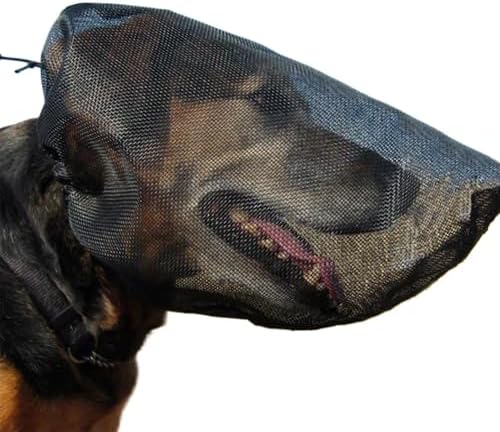 Dog Head Cover - Face Fly Nets, Breathable Mesh Guard with Adjustable Straps, Anti-Bite Protection, Compact Shield, Comfortable Pet Accessory for Outdoor Walking Camping