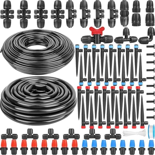 240FT Drip Irrigation System for Garden Quick Release Drip Irrigation Parts