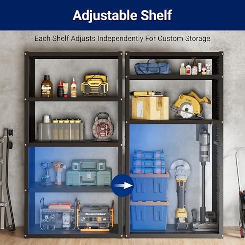 FLEXIMOUNTS 117"L 3-in-1 Modular Garage Storage Cabinet with Workbench