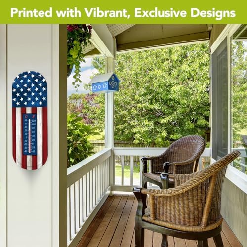 Briarwood Lane Everyday Thermometer 17x6 Wooden Flag Thermometer