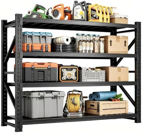Heavy‑Duty Metal Garage Shelving Unit, 3000 LBS Total Load Capacity