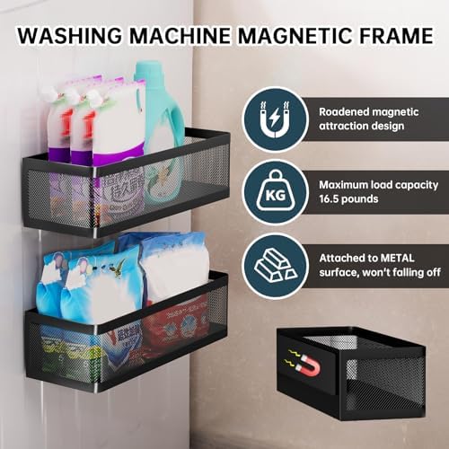 2-Pack Magnetic Shelves Laundry Room Organization