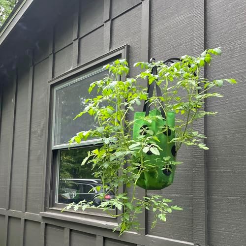 Upside Down Tomato Planter-3 Gallon Hanging Strawberry Planter Durable Aeration Fabric Grow Bags for Vegetables (Set of 2- Red and Green)