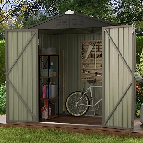 Patiowell 6x4 FT Outdoor Storage Shed, Garden Tool Storage Shed