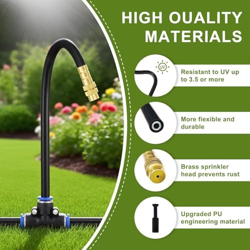 Drip Irrigation System 100FT, Automatic Watering Kit with Nozzles