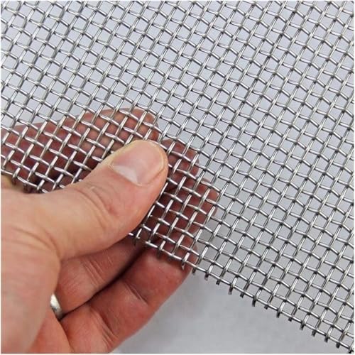 10 Mesh Stainless Steel Wire Cloth, 304 Woven Metal Screen, Heavy Duty Barrier for Air Vent, Fence Guard, Workshop and DIY Use