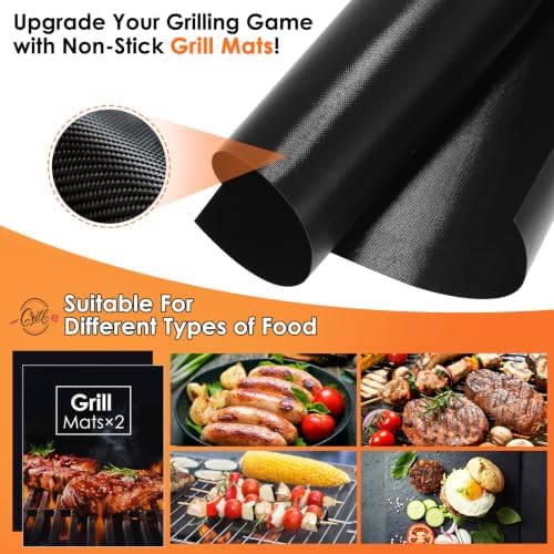 Yoehka BBQ Grilling Accessories Set, 34Pcs Heavy Duty Grill Tools, Brown