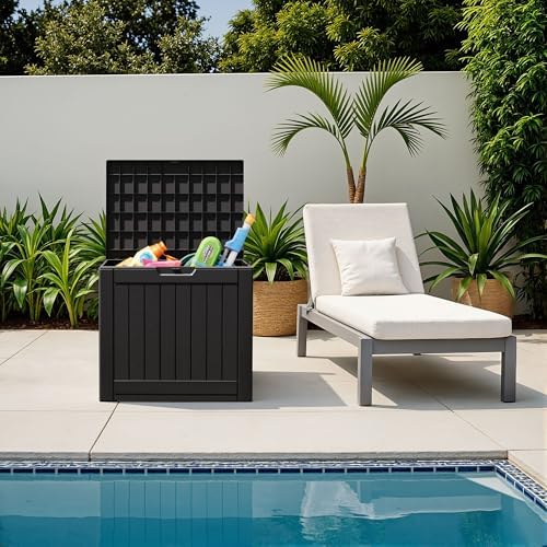 Flamaker Resin Deck Box 40 Gallon Waterproof Outdoor Storage Box
