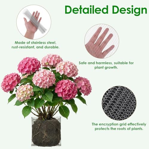 20pcs Plant Root Guard Gopher Baskets 1 Gallon Size Resistant Stainless Steel Plant Wire Baskets Gophers Voles Moles Mesh Baskets to Protect Plant Roots Tubers Trees Flowers