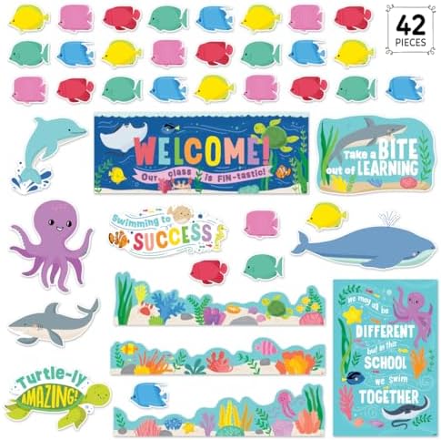 CTP Sea Friends Under the Sea Bulletin Board Set - Classroom, Homeschool (#10991 Creative Teaching Press)